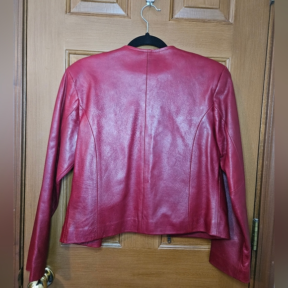 Red Leather Jacket - Picture 2 of 6